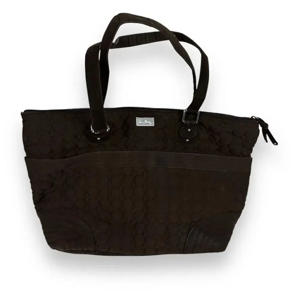 Vera Bradley Brown Quilted Baby Bag with Changing Pad